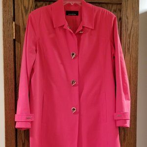 Jones New York Fuchsia Rain Coat, Lined XL